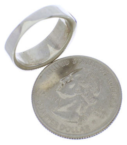 Southwest Sterling Silver Multicolor Inlay Ring Size 6-3/4 JX37938